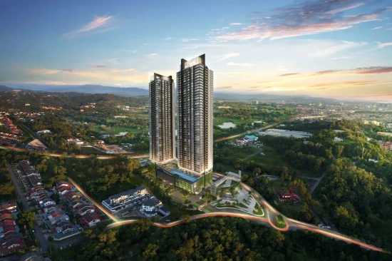 中建承建的马来西亚亚庇双子塔项目B楼封顶4.png